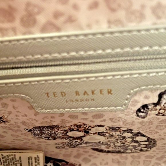 SOLD TED BAKER GREY GRAY ROSEGOLD HARDWARE CROSSBODY TOP HANDLE BAG PURSE - Picture 10 of 10